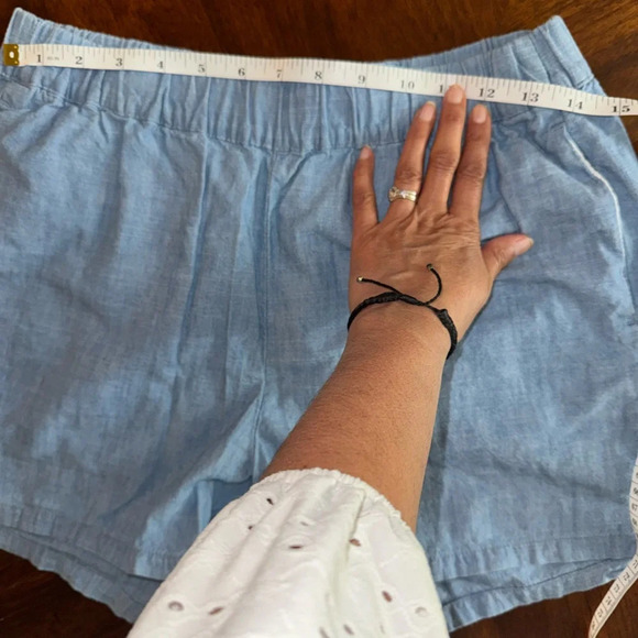 Madewell Women's Chambray Pull-On Shorts High Rise Light Blue Size Small - Picture 4 of 12